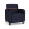 Lesro Siena Lounge Reception Guest Chair W/ Swivel Tablet, 27 in W 29.5 in L 32.5 in H SN1101 - alternate 1